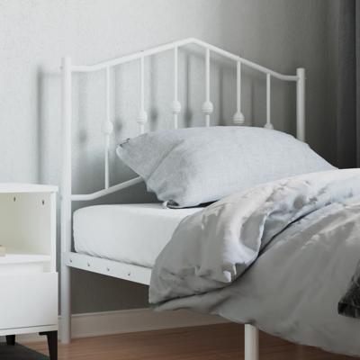 Hoofdbord 90 cm metaal wit