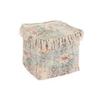 Kussen DKD Home Decor Voor op de grond Bruin Groen Franjes Arabisch 40 x 40 x 40 cm