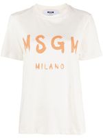 MSGM t-shirt à logo imprimé - Tons neutres