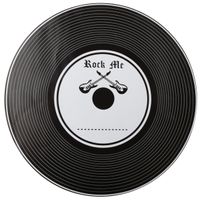 6x Ronde placemats/tafel onderleggers vinyl dj print 34 cm   - - thumbnail