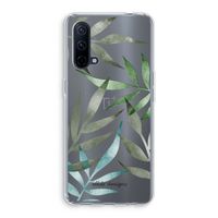 Tropical watercolor leaves: OnePlus Nord CE 5G Transparant Hoesje