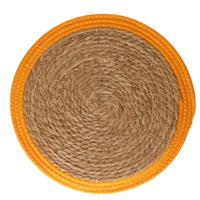 Ronde placemat zeegras okergeel 39 cm Ronde placemat zeegras okergeel 39 cm