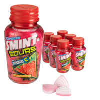 Smint sour strawberry - frismakers - aardbei - vitamine c - suikervrij - 1x6stuks