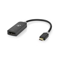 Nedis USB-C©-adapterkabel | Type-C© Male - DisplayPort Female | 0,2 m | Antraciet - thumbnail