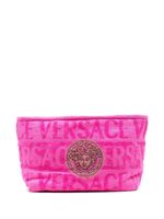 Versace trousse de toilette à logo floqué - Rose