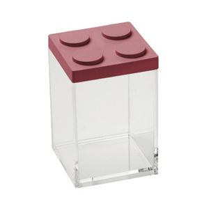 Omada - Stapelbare Brickstore bewaarcontainer, 1L, Rood - Kunststof - Omada