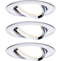 Paulmann 93488 Nova Inbouwlamp Set van 3 stuks LED LED 18 W Chroom (glanzend)