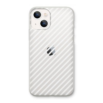 Strepen zwart-wit: iPhone 13 mini Transparant Hoesje