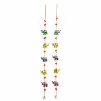 Decoratieve Slinger Polyresin Olifanten met Belletjes (80 cm)