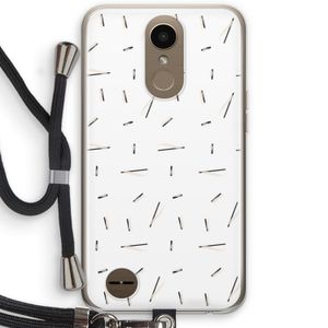 Hipster stripes: LG K10 (2017) Transparant Hoesje met koord