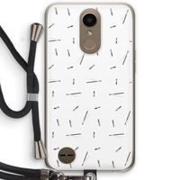 Hipster stripes: LG K10 (2017) Transparant Hoesje met koord