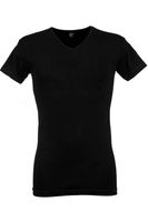 Alan Red Oklahoma Body Fit T-Shirt V-hals Dubbel pak zwart, Effen