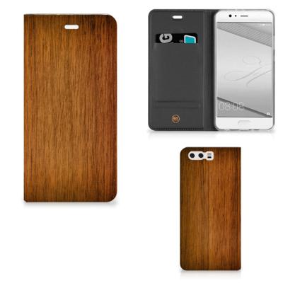 Huawei P10 Plus Book | Wallet Case | Donker Hout