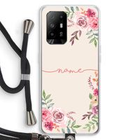 Rozen: Oppo A94 5G Transparant Hoesje met koord