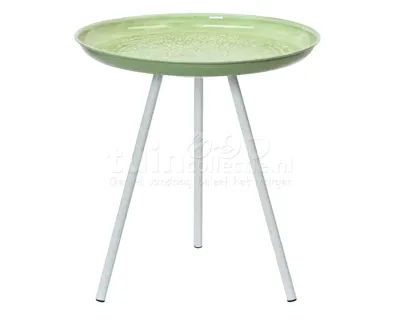 Bijzettafel Metaal H43cm Ø40cm Groen