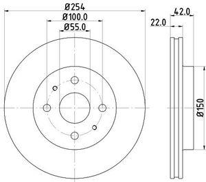 Remschijf Gecoat 55045PRO 8DD355116541