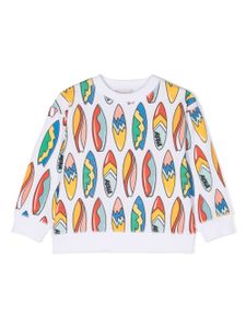 Stella McCartney Kids sweat à imprimé surfboard - Blanc