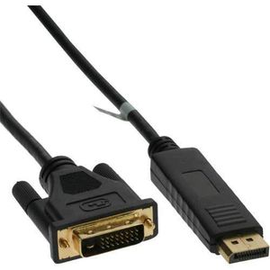 InLine 17115 video kabel adapter 5 m DVI-D DisplayPort Zwart