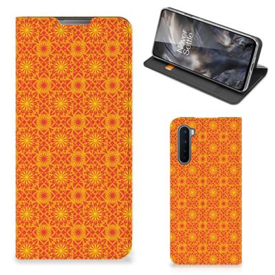 OnePlus Nord | Hoesje met Magneet | Batik Oranje