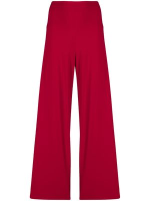 Norma Kamali pantalon évasé à coupe ample - Rouge