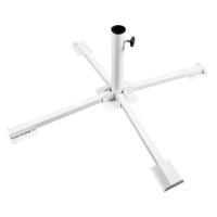 Gerimport parasolvoet/kruisvoet - wit - metaal - 84 x 33 cm - stangdiameter 25/38 mm