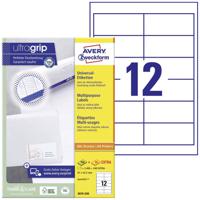 Avery-Zweckform 3659-200 Universele etiketten 97 x 42.3 mm Papier Wit 2640 stuk(s) Permanent hechtend Inkjet, Laser (zwart/wit), Laser (kleur), Kopiëren