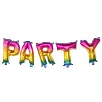 Verjaardag feest folie ballonenslinger set met tekst PARTY 300 cm   -
