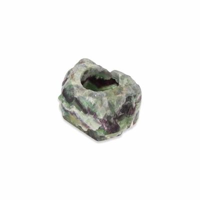 Waxinelichthouder Edelsteen Fluoriet Regenboog Half Gepolijst (ca. 6 cm)