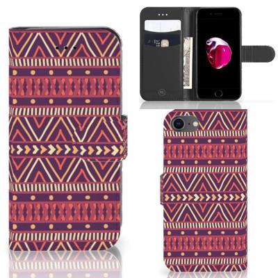 iPhone 7 | 8 | SE (2020) | SE (2022) | Telefoon Hoesje | Aztec Paars | Portemonnee hoesje