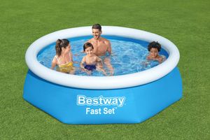 Bestway Zwembad Fast Set opblaasbaar rond 244x66 cm 57265