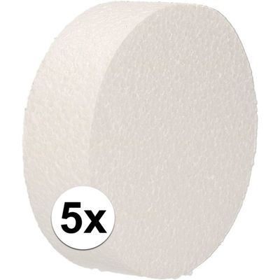 5x Bruiloft neppe taart piepschuim schijven 10 cm