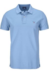 GANT Original Regular Fit Polo shirt Korte mouw lichtblauw