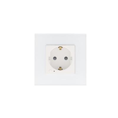 Rome Smart wit-glas stopcontact compleet