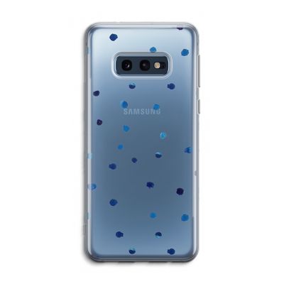 Blauwe stippen: Samsung Galaxy S10e Transparant Hoesje