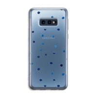 Blauwe stippen: Samsung Galaxy S10e Transparant Hoesje