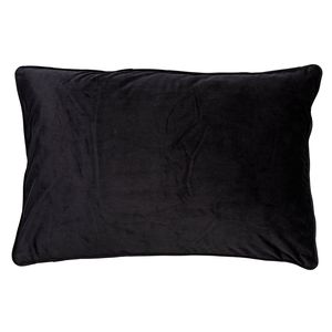 Dutch Decor - FINN - Kussenhoes 40x60 cm - velvet - effen kleur - Raven - zwart