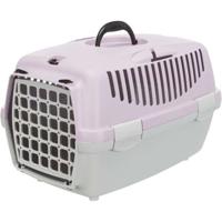 TRIXIE Transportbox Capri 2 - XS-S - 37 x 34 x 55 cm - Lichtgrijs en paars - Voor honden