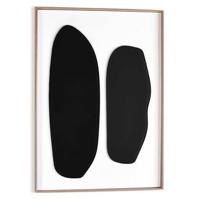 Reinders - Black Duo - Relief Art Schilderij 70x50cm Hout