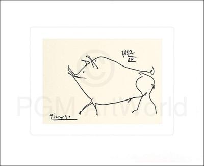 Kunstdruk Pablo Picasso - Le petit cochon 60x50cm