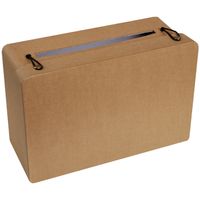 Enveloppendoos koffer vorm - Bruiloft - bruin - karton - 24 x 16 cm - thumbnail
