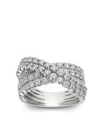 LEO PIZZO bague Waves en or blanc 18ct ornée de diamants - Argent