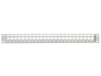 DeLOCK 19″ Keystone Patch Panel 24 Port grey patchpaneel 1HE, 43302 - thumbnail