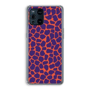 Purple Giraffe: Oppo Find X3 Transparant Hoesje