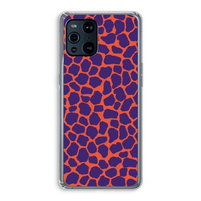 Purple Giraffe: Oppo Find X3 Transparant Hoesje