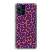 Purple Giraffe: Oppo Find X3 Transparant Hoesje