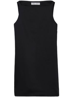 Proenza Schouler White Label robe courte satinée à design sans manches - Noir