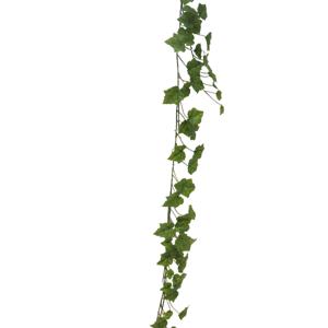 Bellatio Design kunstplant/hangplant slinger - Druivenblad/Vitaceae - groen - 180 cm