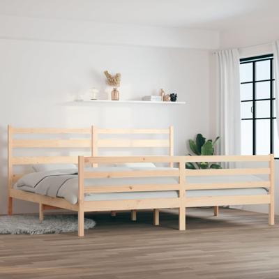 Bedframe massief grenenhout 200x200 cm