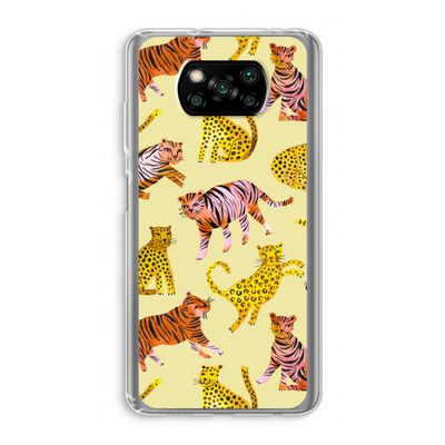 Cute Tigers and Leopards: Xiaomi Poco X3 NFC Transparant Hoesje