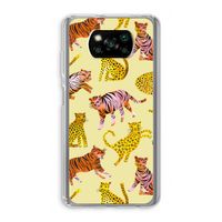 Cute Tigers and Leopards: Xiaomi Poco X3 NFC Transparant Hoesje
